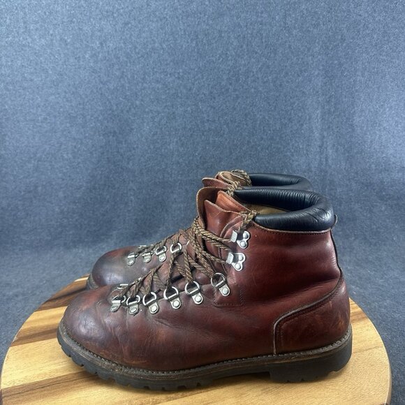 IRISH SETTER USA by Red Wing Vtg Cognac All-Leather Mountain Boots Men's 12B - Picture 6 of 16